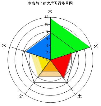 本命与大运五行能量图